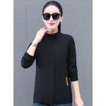 女性用のエレガントなポリエステルマンダリンカラージャケット - 無地、織り、ボタンデータル、軽量 125g/m² ファブリック、105g/m² リニング - カジュアルな春/秋のアウターウェア