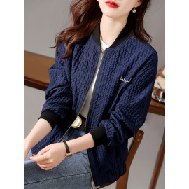 petite女性向け、高級感のある春秋ボマージャケット、新作