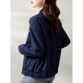 petite女性向け、高級感のある春秋ボマージャケット、新作