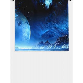 夏のメンズアウトドアスポーツファッション、快適なラウンドネック半袖Tシャツ、凶暴なローンウルフグラフィック3DデジタルプリントTシャツ、日常着のカジュアルTシャツ