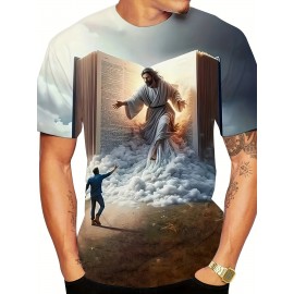 男性用スタイリッシュでシンプルなスポーツTシャツ、カラフル、カジュアルで万能なストレッチラウンドネックTシャツ、インナーにもアウターにも使えるベーシックな半袖トップス。