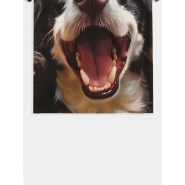 夏のメンアウトドアスポーツ快適クルーネック半袖、可愛い犬3DデジタルプリントTシャツ、日常着カジュアルTシャツ