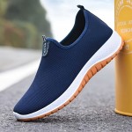 通気性抜群！スニーカー、カジュアル、黒オレンジ